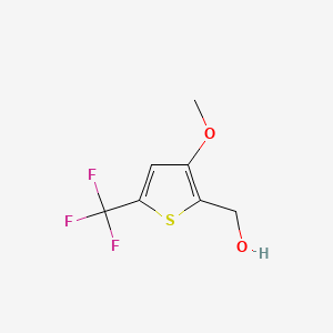 molecular formula C7H7F3O2S B11715777 [3-Methoxy-5-(trifluoromethyl)thiophen-2-yl]methanol 