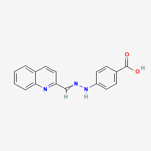 4-{2-[(Quinolin-2-yl)methylidene]hydrazin-1-yl}benzoic acid