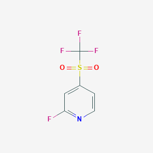 2-Fluoro-4-[(trifluoromethyl)sulfonyl]pyridine