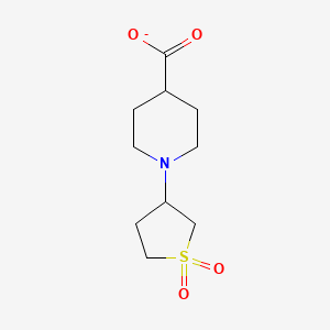 molecular formula C10H16NO4S- B11715831 1-(1,1-Dioxidotetrahydrothiophen-3-yl)piperidine-4-carboxylate 