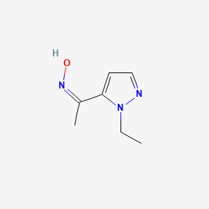 molecular formula C7H11N3O B11715847 (E)-N-[1-(1-ethyl-1H-pyrazol-5-yl)ethylidene]hydroxylamine 