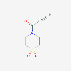 molecular formula C7H9NO3S B11715879 4-(Prop-2-ynoyl)-1lambda6-thiomorpholine-1,1-dione 