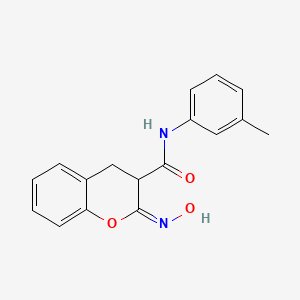 (2Z)-2-(hydroxyimino)-N-(3-methylphenyl)-3,4-dihydro-2H-1-benzopyran-3-carboxamide