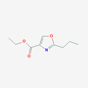 molecular formula C9H13NO3 B11715928 Ethyl 2-propyloxazole-4-carboxylate 