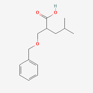 molecular formula C14H20O3 B11715941 2-[(Benzyloxy)methyl]-4-methylpentanoic acid 