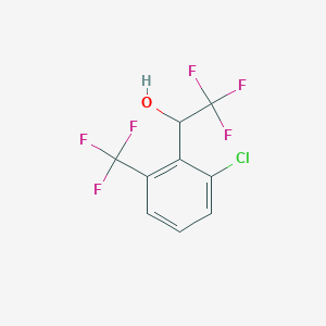 1-[2-Chloro-6-(trifluoromethyl)phenyl]-2,2,2-trifluoroethan-1-ol