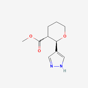 methyl (2R,3R)-2-(1H-pyrazol-4-yl)oxane-3-carboxylate