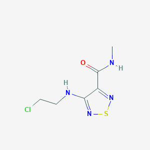 molecular formula C6H9ClN4OS B11715975 4-[(2-chloroethyl)amino]-N-methyl-1,2,5-thiadiazole-3-carboxamide 