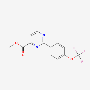 molecular formula C13H9F3N2O3 B11716002 Methyl 2-[4-(Trifluoromethoxy)phenyl]pyrimidine-4-carboxylate CAS No. 2006277-05-8