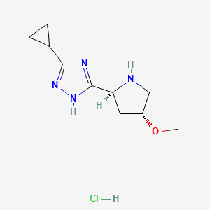 3-Cyclopropyl-5-[(2S,4R)-4-methoxypyrrolidin-2-yl]-1H-1,2,4-triazole hydrochloride