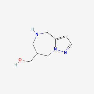 molecular formula C8H13N3O B11716031 {4H,5H,6H,7H,8H-pyrazolo[1,5-a][1,4]diazepin-7-yl}methanol 