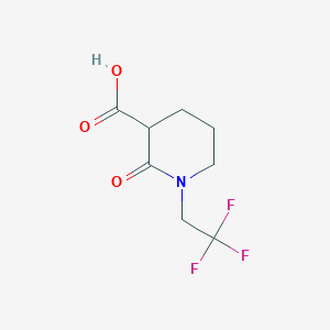 molecular formula C8H10F3NO3 B11716035 2-Oxo-1-(2,2,2-trifluoroethyl)piperidine-3-carboxylic acid 