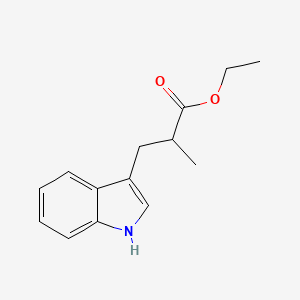 molecular formula C14H17NO2 B11716047 Ethyl 3-(3-Indolyl)-2-methylpropanoate 