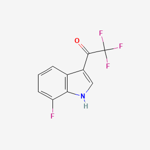 molecular formula C10H5F4NO B11716069 2,2,2-Trifluoro-1-(7-fluoro-3-indolyl)ethanone 