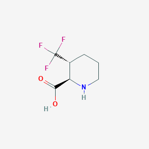 molecular formula C7H10F3NO2 B11716082 (2R,3R)-3-(trifluoromethyl)piperidine-2-carboxylic acid 