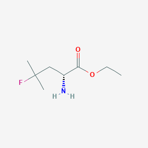 molecular formula C8H16FNO2 B11716101 D-Leucine, 4-fluoro-, ethyl ester 