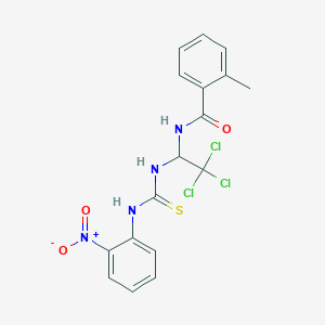 2-methyl-N-(2,2,2-trichloro-1-{[(2-nitrophenyl)carbamothioyl]amino}ethyl)benzamide