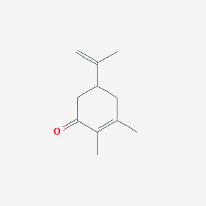 molecular formula C11H16O B11716154 2,3-Dimethyl-5-(prop-1-en-2-yl)cyclohex-2-en-1-one 