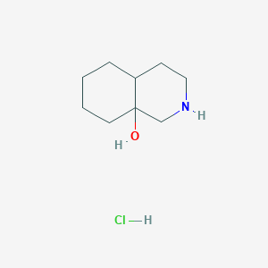 molecular formula C9H18ClNO B11716168 Decahydroisoquinolin-8a-ol hydrochloride 