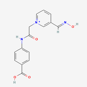 molecular formula C15H14N3O4+ B11716199 1-{2-[(4-carboxyphenyl)amino]-2-oxoethyl}-3-[(E)-(hydroxyimino)methyl]pyridinium 