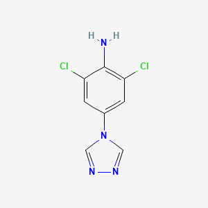 molecular formula C8H6Cl2N4 B11716224 2,6-dichloro-4-(4H-1,2,4-triazol-4-yl)aniline 