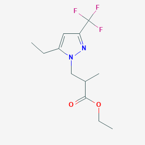 ethyl 3-[5-ethyl-3-(trifluoromethyl)-1H-pyrazol-1-yl]-2-methylpropanoate