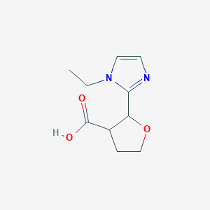 2-(1-Ethyl-1H-imidazol-2-yl)oxolane-3-carboxylic acid