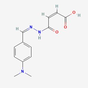 (2Z)-3-{N'-[(E)-[4-(dimethylamino)phenyl]methylidene]hydrazinecarbonyl}prop-2-enoic acid