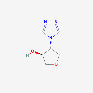 molecular formula C6H9N3O2 B11716316 rac-(3R,4S)-4-(4H-1,2,4-triazol-4-yl)oxolan-3-ol, trans 