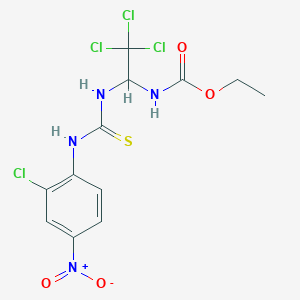 Ethyl N-(2,2,2-trichloro-1-{[(2-chloro-4-nitrophenyl)carbamothioyl]amino}ethyl)carbamate