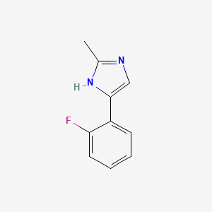 molecular formula C10H9FN2 B11716418 5-(2-Fluorophenyl)-2-methyl-1H-imidazole 