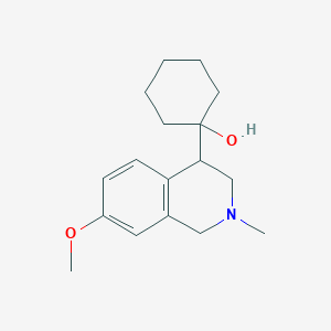 molecular formula C17H25NO2 B11716434 1-(1,2,3,4-Tetrahydro-7-methoxy-2-methyl-4-isoquinolinyl)-cyclohexanol 