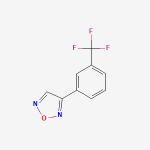 molecular formula C9H5F3N2O B11716442 3-[3-(Trifluoromethyl)phenyl]-1,2,5-oxadiazole 