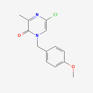 molecular formula C13H13ClN2O2 B11716452 5-Chloro-1-[(4-methoxyphenyl)methyl]-3-methylpyrazin-2-one 