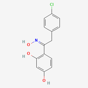 4-[(1E)-2-(4-Chlorophenyl)-1-(hydroxyimino)ethyl]benzene-1,3-diol