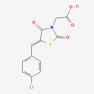 2-{5-[(4-Chlorophenyl)methylidene]-2,4-dioxo-1,3-thiazolidin-3-yl}acetic acid