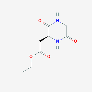 ethyl 2-[(2S)-3,6-dioxopiperazin-2-yl]acetate