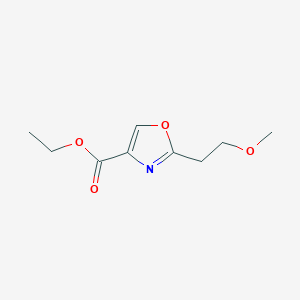 molecular formula C9H13NO4 B11716507 Ethyl 2-(2-Methoxyethyl)oxazole-4-carboxylate CAS No. 2070896-70-5