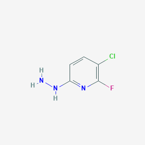 molecular formula C5H5ClFN3 B11716522 3-Chloro-2-fluoro-6-hydrazinopyridine CAS No. 2044706-89-8