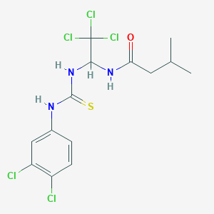 3-Methyl-N-(2,2,2-trichloro-1-{[(3,4-dichlorophenyl)carbamothioyl]amino}ethyl)butanamide