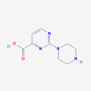 molecular formula C9H12N4O2 B11716530 2-(Piperazin-1-yl)pyrimidine-4-carboxylic acid 