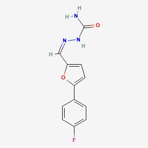 molecular formula C12H10FN3O2 B11716553 [(E)-{[5-(4-fluorophenyl)furan-2-yl]methylidene}amino]urea 