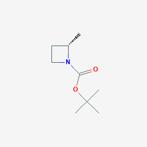 molecular formula C9H17NO2 B11716570 tert-butyl (2S)-2-methylazetidine-1-carboxylate 