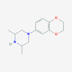 molecular formula C14H20N2O2 B11716588 1-(2,3-Dihydro-1,4-benzodioxin-6-yl)-3,5-dimethylpiperazine 