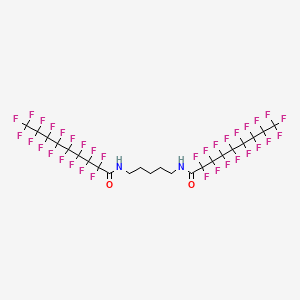 molecular formula C23H12F34N2O2 B11716610 N,N'-pentane-1,5-diylbis(2,2,3,3,4,4,5,5,6,6,7,7,8,8,9,9,9-heptadecafluorononanamide) 