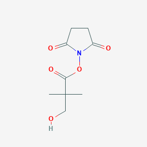 molecular formula C9H13NO5 B11716614 2,5-Dioxopyrrolidin-1-yl 3-hydroxy-2,2-dimethylpropanoate 