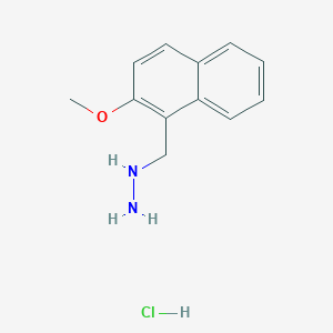 [(2-Methoxynaphthalen-1-yl)methyl]hydrazine hydrochloride