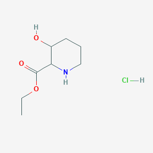 molecular formula C8H16ClNO3 B11716656 Ethyl 3-Hydroxypiperidine-2-carboxylate Hydrochloride 