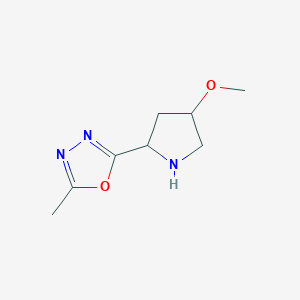 molecular formula C8H13N3O2 B11716672 2-(4-Methoxypyrrolidin-2-yl)-5-methyl-1,3,4-oxadiazole 