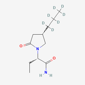 (2S)-2-[(4S)-4-(1,1,2,2,3,3,3-heptadeuteriopropyl)-2-oxopyrrolidin-1-yl]butanamide